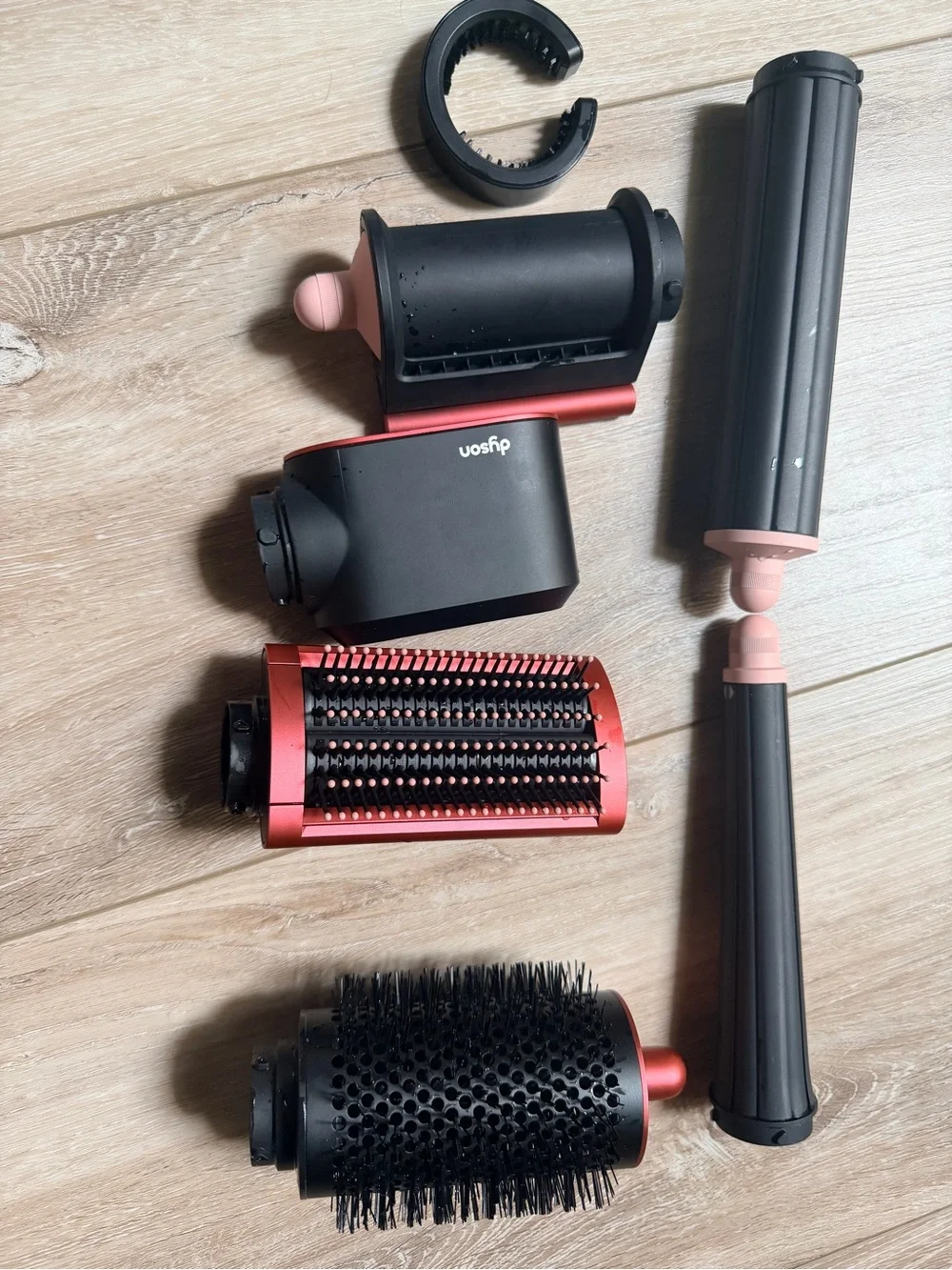 Attachments only- Dyson Airwrap ID styling attachment set in black and pink